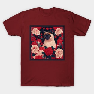 balinese cat. Style vector (red version balinese cat) T-Shirt